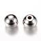 Brass Spacer Beads, Cadmium Free & Lead Free, Round, Platinum, 5x4.5mm, Hole: 1.5mm