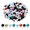6/0 Glass Seed Beads, Round Hole, Rondelle, Mixed Color, 4~4.5x3~4mm, Hole: 0.8~1.5mm, 10g/box
