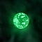 Glow in the Dark Luminous Glass Globle Pendants, Round Charms, Champagne Yellow, 21x16mm