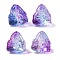 Baking Paint Glass Beads, Triangular Zongzi, Purple, 15.5~16x15x14mm, Hole: 1.2mm
