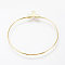 Brass Pendants, Hoop Earring Findings, Ring, Nickel Free, Real 18K Gold Plated, 18 Gauge, 39x36x1mm, Hole: 1mm