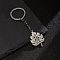 Stainless Steel Plants Keychian, Stainless Steel Color, Leaf, 7x5cm