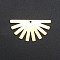 201 Stainless Steel Pendants, Laser Cut, Fan, Golden, 17.5x33x1mm, Hole: 1.6mm