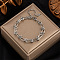 304 Stainless Steel Knot Thorn Link Chain Bracelets for Women Men, Stainless Steel Color, 160mm