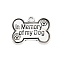 Tibetan Style Alloy Pendants, Bone Shape Charms, with Word In Memory Of My Dog, Antique Silver, 19x25x1.5mm, Hole: 2.5mm