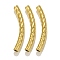 304 Stainless Steel Curved Tube Beads, Golden, 37x4mm, Hole: 2.5mm.