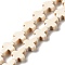 Synthetic Turquoise Dyed Beads Strands, Cross, Old Lace, 10x7x3.5mm, Hole: 1mm, about 38pcs/strand, 15.20''(38.6cm)