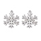 Non-Tarnish 304 Stainless Steel Pendants, Snowflake Charm, Stainless Steel Color, 33x26.5x1.5mm, Hole: 3mm