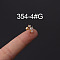 316L Stainless Steel Micro Pave Cubic Zirconia Cartilage Earrings, Golden, Flat Round, 6mm, Pin: 1.2mm