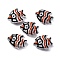 Handmade Lampwork Beads, Fish, Sienna, 18x22.5x10.5mm, Hole: 1.2mm