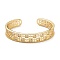Brass Micro Pave Clear Cubic Zirconia Cuff Bangles, Hollow, Real 18K Gold Plated, Inner Diameter: 2-1/4 inch(5.75cm)