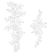 BENECREAT 2 Pair Flower Lace Patches Embroidered Trim, White Floral Embroidery Lace Applique Sew on Patches for Wedding Dress DIY Clothing