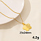 304 Stainless Steel Flower Pendant Necklace for Women, Cable Chain Necklaces