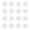 Non-Woven Fabrics Embroidery Patches, Appliques, Sewing Craft Decoration, Snowflake, White, 62x55x1mm, 24pcs/box