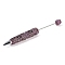 Iron Beadable Pen, Ball-Point Pen, with Polymer Clay Rhinestone, for DIY Personalized Pen with Jewelry Beads, Random Underlay, Violet, 149x16mm