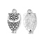 Tibetan Style Zinc Alloy Pendants for Halloween, Cadmium Free & Lead Free, Owl, Antique Silver, 18x10x2mm, Hole: 1.5mm