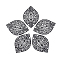 430 Stainless Steel Filigree Pendants, Spray Painted, Etched Metal Embellishments, Leaf, Black, 41x28x0.5mm, Hole: 1mm