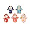 Alloy Rhinestone & Enamel Pendants, Hamsa Hand with Evil Eye Charm, Golden, Mixed Color, 33x26x2.3mm, Hole: 2mm