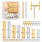 Iron Slide On End Clasp Tubes, 304 Stainless Steel Open Jump Rings, Zinc Alloy Lobster Claw Clasps and Iron Chain Extender, Mixed Color, 240pcs/box