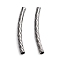 Tube Beads, Curved, Brass, Gunmetal, 25x2mm, Hole: 1.2mm