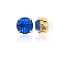 Preciosa® MAXIMA Crystal in Sew-On Cup, Czech Crystal, 719 37 081 Chaton(Round), Golden, 60310 Capri Blue, SS39(8.15~8.4mm)