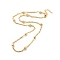 Rack Plating Brass Satellite Chain Necklace for Women, Lead Free & Cadmium Free, Real 18K Gold Plated, 16.54~17.32 inch(42~44cm)