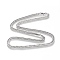 Non-Tarnish 201 Stainless Steel Cuban Link Chain Necklaces, with Lobster Claw Clasps, Stainless Steel Color, 23.62 inch(60cm)