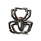 Rack Plating Brass Micro Pave Cubic Zirconia Pendants, Lead Free & Cadmium Free, Long-Lasting Plated, Spider, Gunmetal, 20.5x20x4mm, Hole: 8x6.5mm
