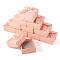 Square Paper Jewelry Set Gift Box, with Sponge Mat, for Rings, Necklace, Earrings, Pink, 7x7x3.5cm