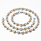 Two Tone 201 Stainless Steel Jewelry Sets, Coffee Bean Chain Necklaces and Bracelets, with Lobster Claw Clasps, Oval, Golden & Stainless Steel Color, 23.6 inch(60cm)
