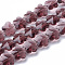 Transparent Glass Beads, Faceted, Plum Blossom, Old Rose, 10x10x7mm, Hole: 1mm