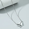 201 Stainless Steel Pendant Necklace for Men, Stainless Steel Color, Paper Plane, 23.62 inch(60cm)
