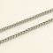 Tarnish Resistant 304 Stainless Steel Curb Chains, with Spool, Unwelded, Faceted, Stainless Steel Color, 2.7x2x0.5mm, about 32.8 Feet(10m)/roll