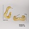 Fashionable Cute Geometric Shape Earrings for Hot Personalized Matching, Golden, 24.9x21.2mm