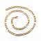 304 Stainless Steel Necklaces, Figaro Chains, with Lobster Clasp, Real 18K Gold Plated, 19.6 inch(50cm), 6mm