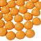 Opaque Acrylic Cabochons, Faceted, Half Round, Orange, 23x22x11mm, about 140pcs/500g