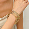 9Pcs Alloy Bangle Set for Women, Golden, Diameter: 70mm