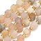 Natural Cherry Blossom Agate  Beads Strands, Faceted, Cube, 6.5~7.5x6.5~7.5x6.5~7.5mm, Hole: 1.2mm, about 43~44pcs/strand, 15.35''~15.55''(39~39.5cm)