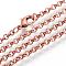 Iron Rolo Chains Necklace Making, with Lobster Clasps, Soldered, Red Copper, 17.7 inch(45cm)
