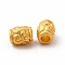 Rack Plating Alloy Beads, Barrel, Matte Gold Color, 6x4.7mm, Hole: 2mm
