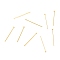 Brass Flat Head Pins, Long-Lasting Plated, Real 18K Gold Plated, 25x0.7mm, Head: 2mm