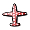 Opaque Acrylic Cabochons, Plane, Polka Dot Pattern, Red, 28.5x30x1.7mm