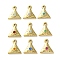 Ion Plating(IP) 304 Stainless Steel Charms, with Glass, Triangle with Sun Charm, Real 18K Gold Plated, Mixed Color, 15x14x3.2mm, Hole: 1.2mm
