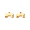 304 Stainless Steel Chandelier Component Links, 3-Loop Connector, Rectangle, Golden, 5x7.5x1.5mm, Hole: 1mm