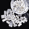 Glass Seed Beads, Silver Lined Square Hole, Cube, WhiteSmoke, 6~7x3.5x3.5mm, Hole: 1.2mm, about 450g/bag