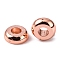 Brass Flat Round Spacer Beads, Rose Gold, 4x1.5mm, Hole: 1.5mm