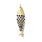 Barss Pendants, with Enamel Rhinestone and Jumping Ring, Lead Free and Cadmium Free,
Fish Charms, Midnight Blue, 36x10.5x5.5mm, Hole: 3mm
