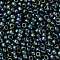 TOHO Round Seed Beads, Japanese Seed Beads, (84F) Frost Metallic Iris Green/Brown, 8/0, 3mm, Hole: 1mm, about 1110pcs/50g