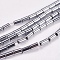 Electroplate Non-magnetic Synthetic Hematite Beads Strands, Column, Grade A, Platinum Plated, 5x3mm, Hole: 1mm, about 80pcs/strand, 16 inch