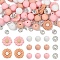 DIY Silicone Bracelet & Necklaces Making Kits, Pink, 22x8.5mm, Hole: 2mm